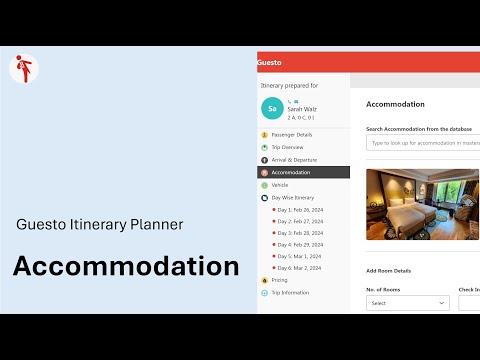 How to add Accommodation I Itinerary planning tool | Guesto
