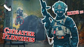 TOXIC BEHAVIOR on the Airsoft Field !!! Player CHEATING on purpose (rude!)