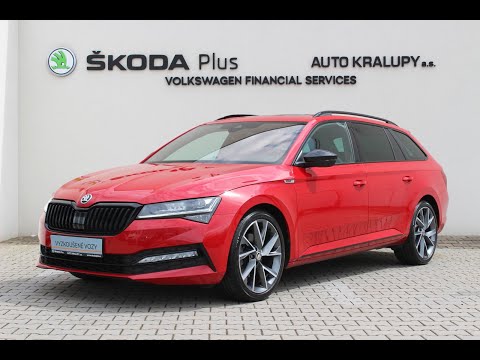 Škoda Superb combi 2.0 TDI Sportline červená VELVET