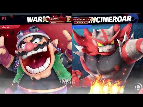 Elon Smashfest #53 - AlexAWG (Wario) vs JoeyHeracross (Incineroar, Pac-Man) - Swiss - 4/26/2025