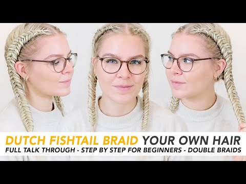 How To Double Dutch Fishtail Braid Your Own Hair For Beginners! Hairstyle For Medium & Long Hair
