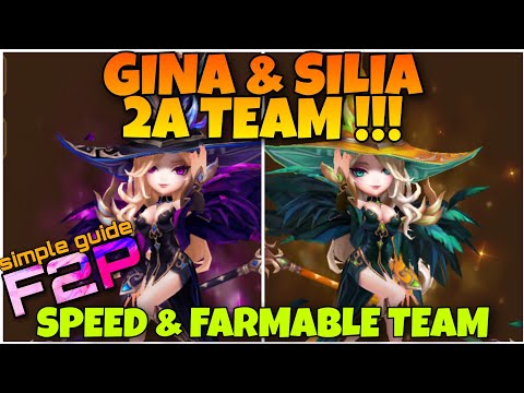 F2P GINA / DARK MYSTIC WITCH & SILIA / WIND MYSTIC WITCH 2A TEAM SUMMONERS WAR