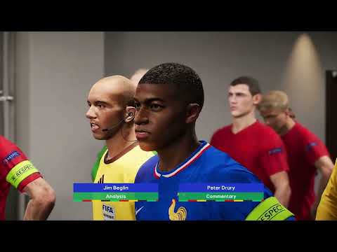 France vs Denmark / UEFA Euro 2024 Final / Mbappe vs Denmark / Full Match / PES Gameplay