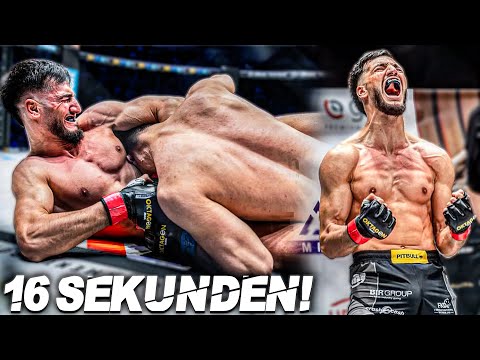 16 Sekunden Sieg mit gebrochener Hand!