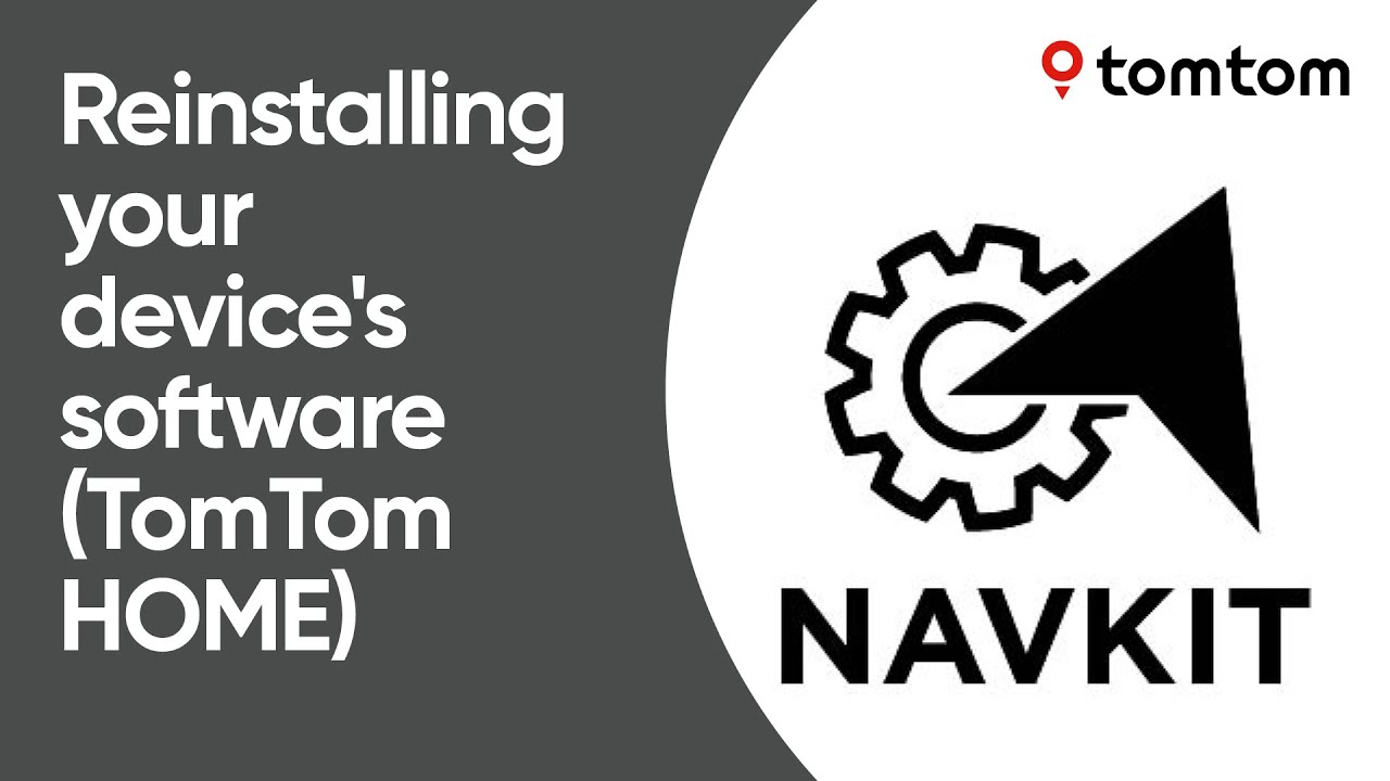 Reinstalling the software on your navigation device using TomTom HOME