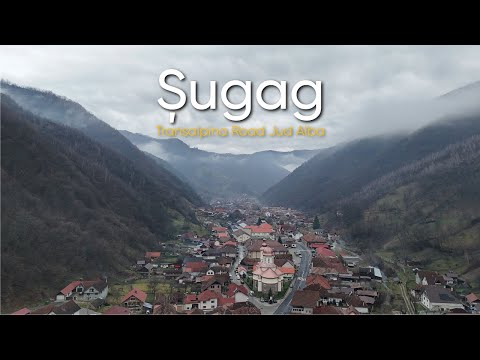 Drone view over Șugag [AB] Romania