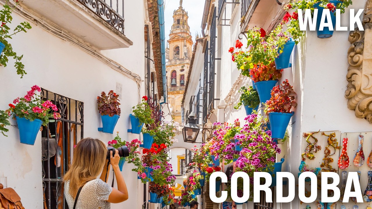 Immersive street-level walking tour through CORDOBA Walking Tour, Spain, showcasing authentic urban landscapes, local architecture, and the vibrant atmosphere of the city's neighborhoods