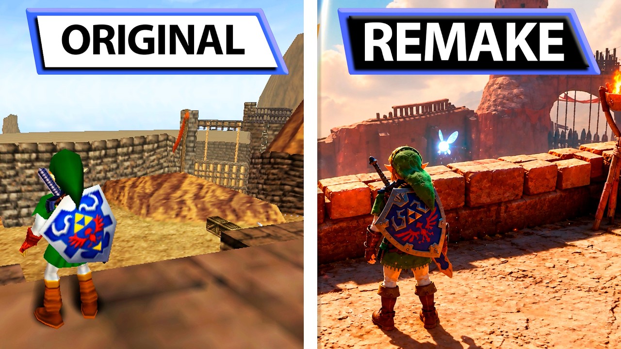 Legend of Zelda Ocarina of Time | Original vs Remake | All 22 Locations Complete Graphics Comparison