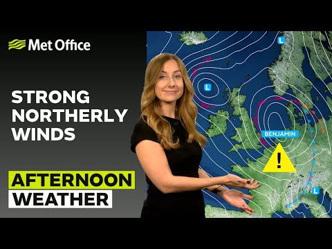 23/10/2025 - Strong winds continuing - Afternoon Weather Forecast UK – Met Office Weather