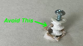 How To Fix and Properly Install Screw In Drywall Anchors
