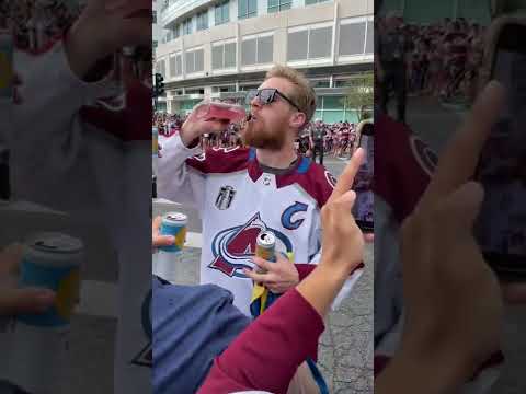 Avalanche's Landeskog Pours Out Shots for Parade Attendees