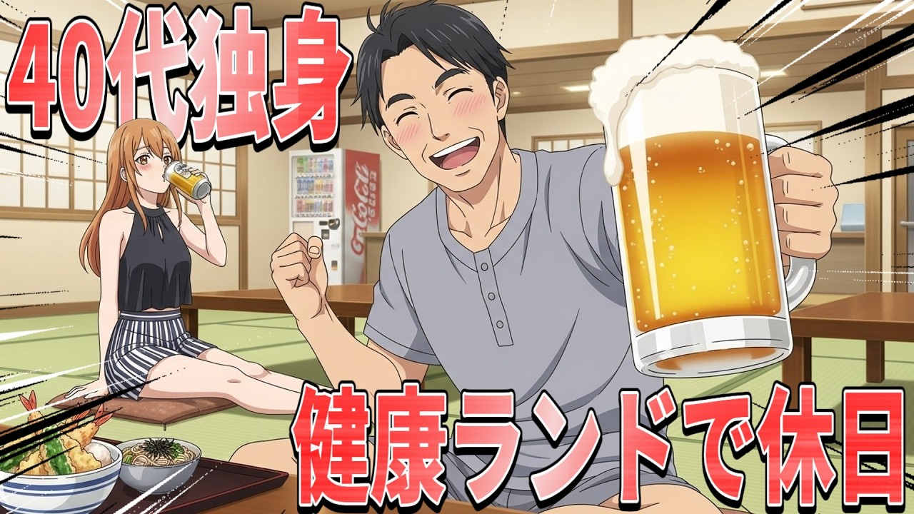 【漫画】４０代独身 健康ランドでダラダラする最高の日曜日