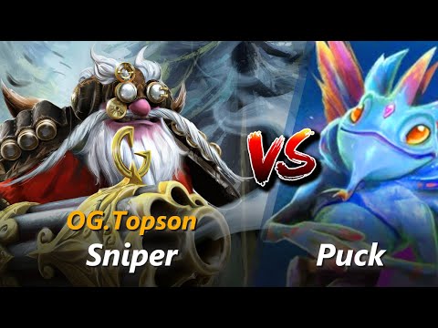 Topson mid Sniper vs Puck | First 10 minutes