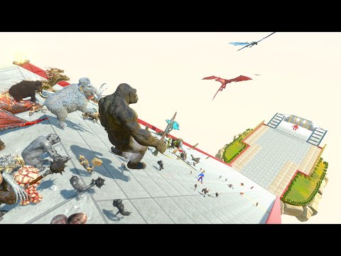 Run Down Giant Slope  - Animal Revolt Battle Simulator