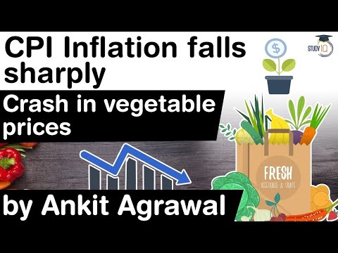 CPI inflation drops sharply back within RBI’s relief zone - Why vegetable prices crashed? #UPSC #IAS