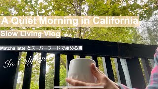 Quiet Morning in California | Matcha Latte & Slow Living | 抹茶ラテとスーパーフードで始める朝