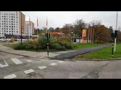 Linje 190 Farsta strandplan mot Lignagatan   ( Stockholm SSV Nyboda Hallen Garage )