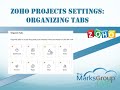 Zoho Projects Settings Organizing Tabs