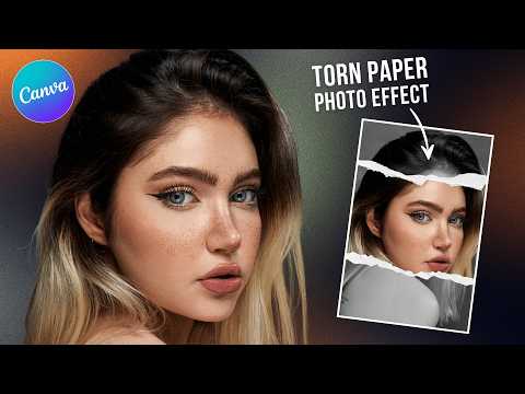 Canva Torn Paper Effect Tutorial | Make Ripped Photo Designs Easily