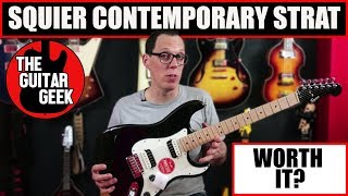 Video thumbnail for Squier Contemporary Strat  HH - Unboxing, playthough and unbiased review by TheGuitarGeek