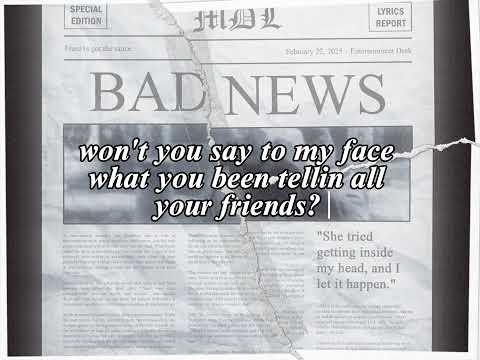 Tamide - Bad News [prod. Franz1s] (Lyric Video)