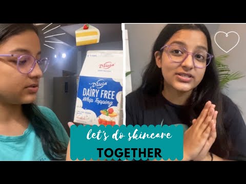 VLOG : baked a cake + skincare // a chill day at home