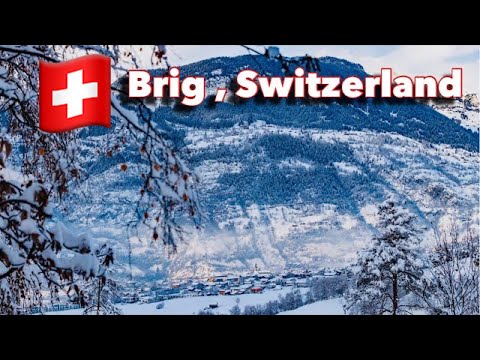 🇨🇭Brig , Switzerland - Busy Morning ! Alpine town in Valais canton
