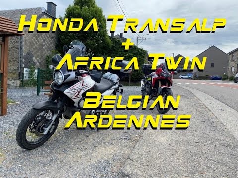 Honda Transalp XL700V + Africa Twin CRF1000L in Belgian Ardennes