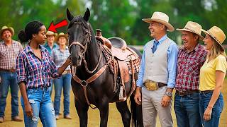 They laughed when she said she would tame the farmer's horse... until she climbed onto the saddle...
