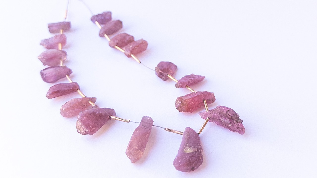 Ruby | Drilled Rough | 7-10mm Bead Size | 17 Pieces | 130 Carats video