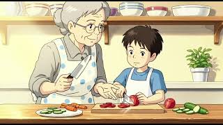 A Gentle Day by the Sea With GRANDMA | Ghibli Style Slice of Life