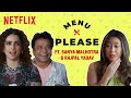 Rajpal Yadav Gives His Recipe For Comedy! | Kathal | Menu Please | Sanya Malhotra, Tenzing Wang