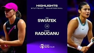 Теннис Iga Swiatek vs. Emma Raducanu | 2024 Stuttgart Quarterfinal | WTA Match Highlights