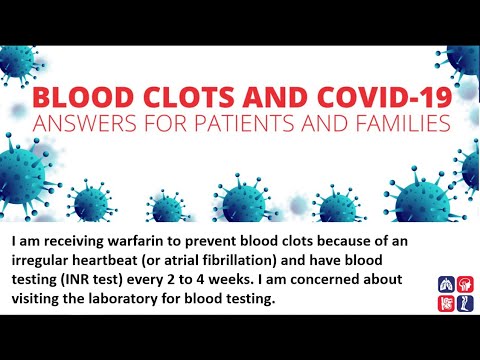 Recommendations for patients on warfarin testing and COVID-19