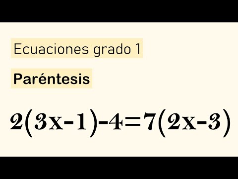 ECUACIÓN LINEAL CON PARÉNTESIS. Matemáticas Básicas