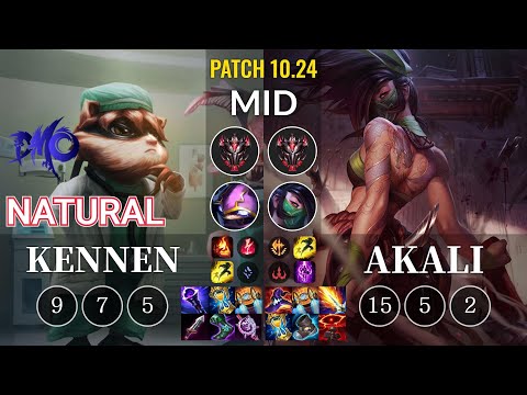 DMO Natural Kennen vs Akali Mid - KR Patch 10.24