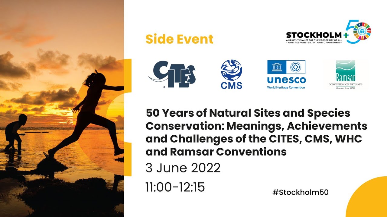Stockholm+50: 50 Years of Natural Sites and Species Conservation