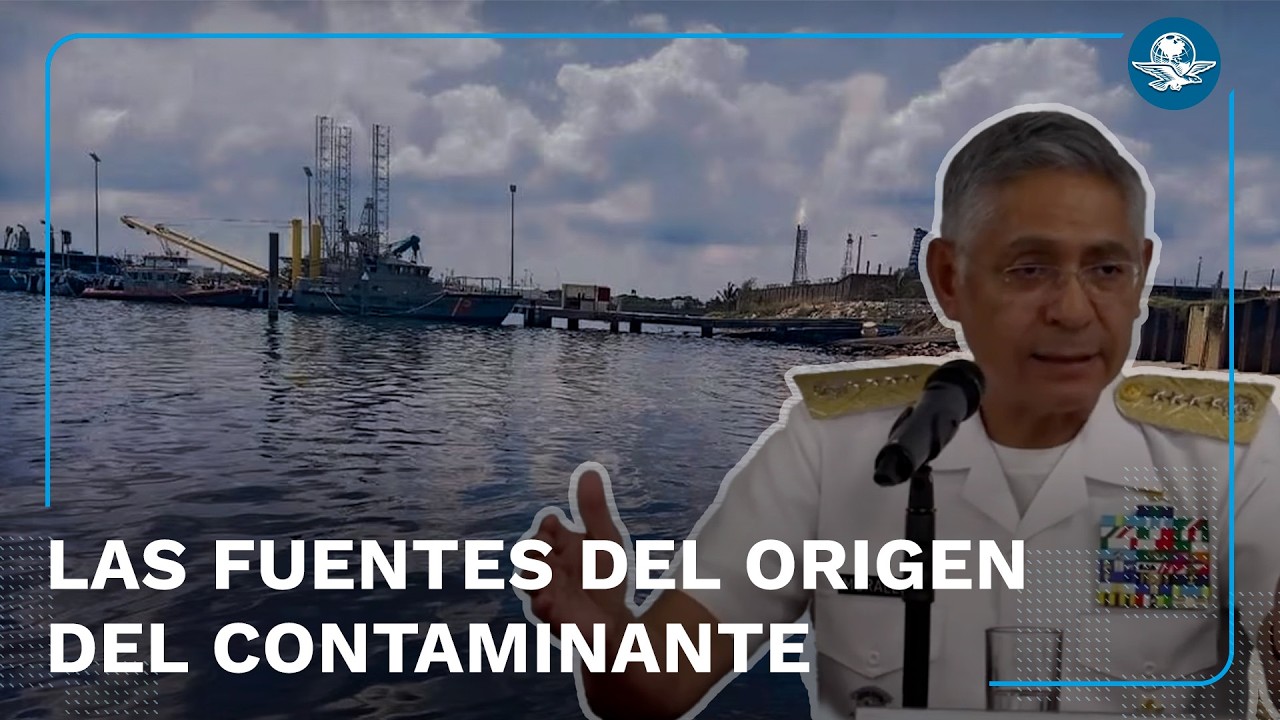 Derrame petrolero en Golfo de México corresponde a buque anclado, afirma Marina