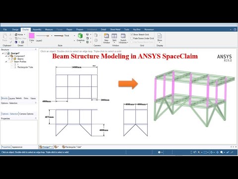 Beam model Creation in ANSYS Scpaceclaim/ Topside Module/Civil Structure/Beam Section Creation