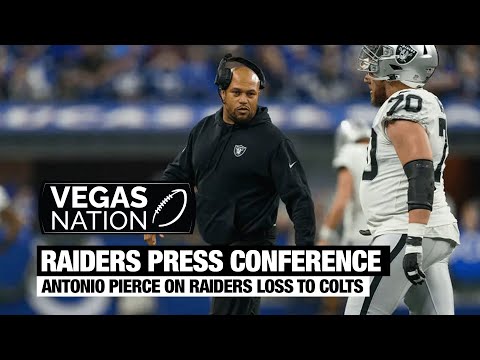 Raiders interim coach Antonio Pierce speaks after Colts loss