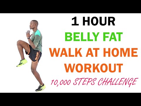 1 Hour Belly Fat Walk at Home Workout/ 10,000 Steps Challenge 🔥 Torch 550 Calories 🔥