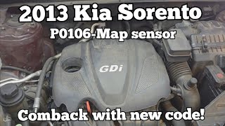 P0106 kia Sorento  comback with new code