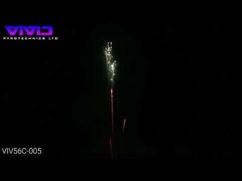 VIV56C-005 Green Glitter Willow - by Vivid Pyro @fireworkcrazy