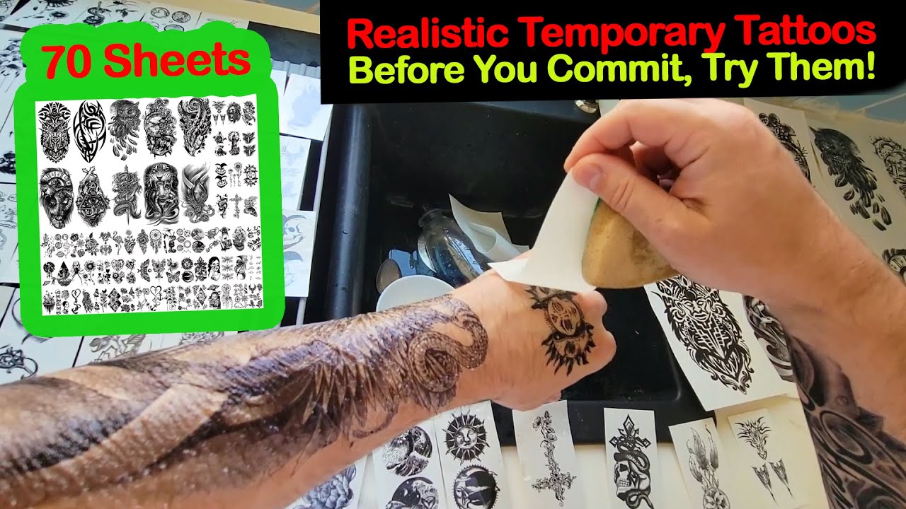 SEXY FAKE TATTOO Sleeve Review - Realistic Temporary Tattoo Stickers - Temporary Tattoos Amazon
