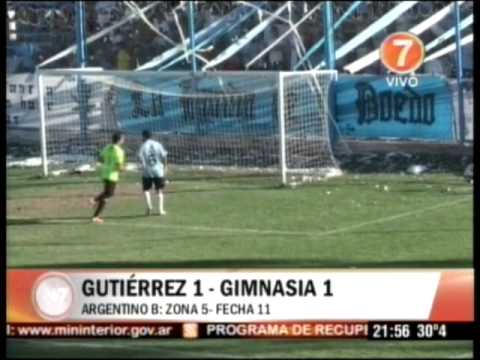 www.PuroLobo.com.ar:  Gutiérrez (MZA) 1 - Gimnasia (MZA) 1 - Fase 1/Fecha11 - Argentino B 2013/14