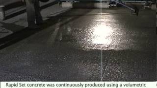 Caltrans Freeway Rapid Set Concrete Work at Night in Santa Nella, California