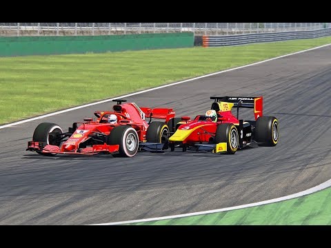 Ferrari F1 2018 vs GP2 Car - Monza
