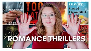 10 ROMANCE THRILLER RECOMMENDATIONS // romantic thrillers + romantic suspense book recommendations