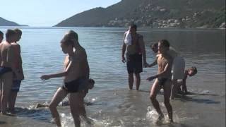 preview picture of video 'Basketball Academy ASG - Igalo 2013  A light workout in the sea'