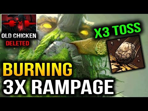 Burning 3x Rampage with 3x Toss Tiny Dota 2 7.07 Dueling Fates